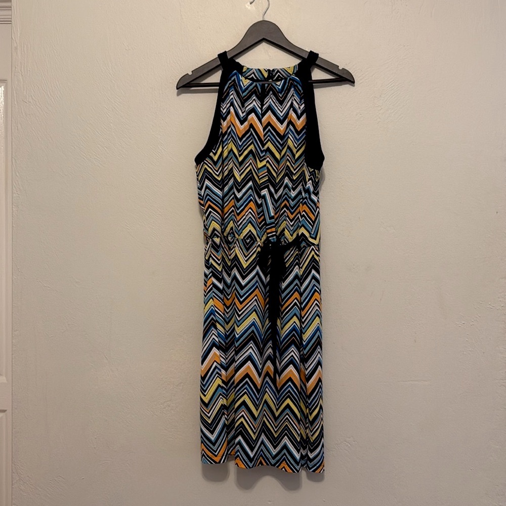 Apt. 9 Blue and Orange Chevron One Piece dress